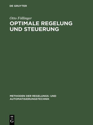 cover image of Optimale Regelung und Steuerung